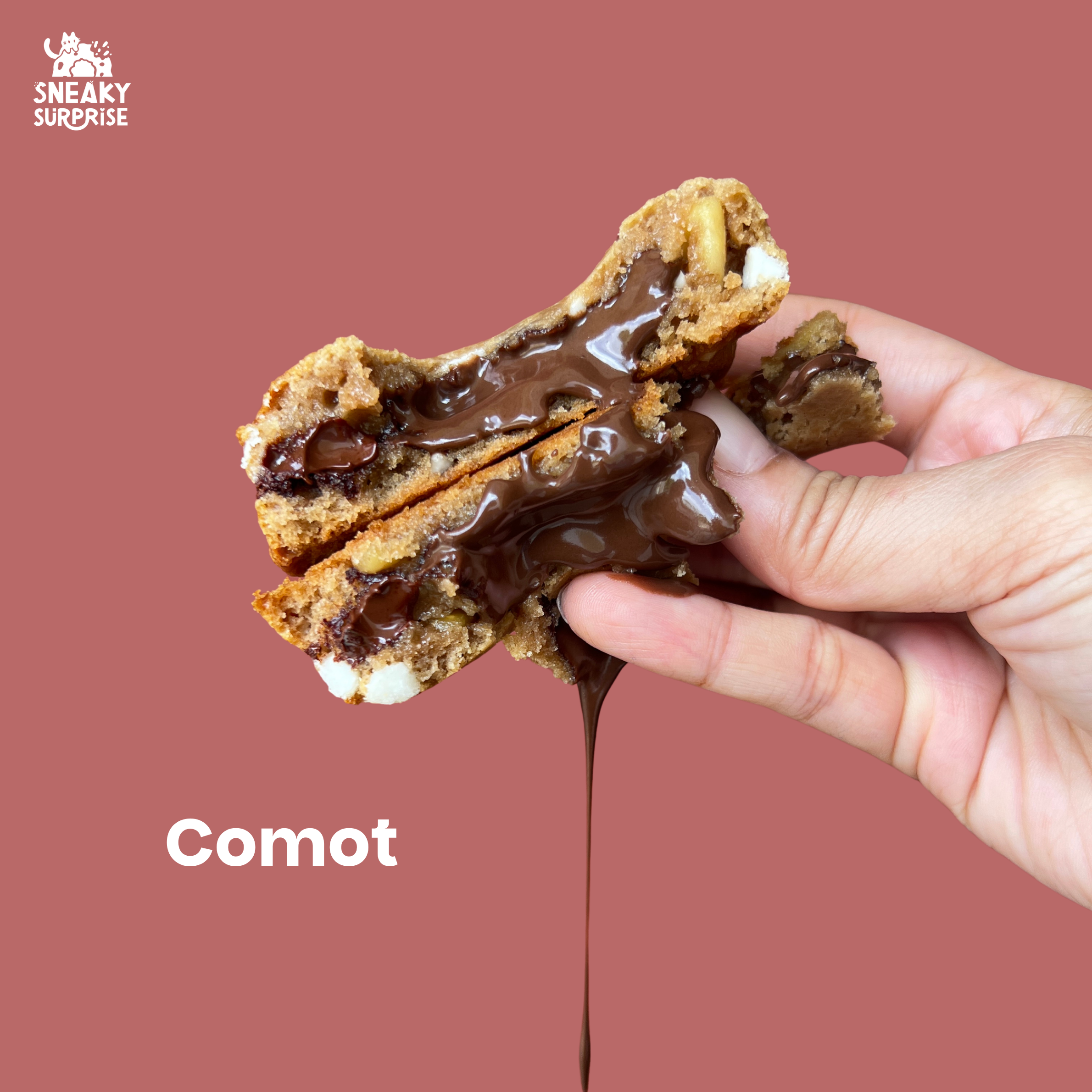 COMOT peanut-butter chocolate soft-baked cookie